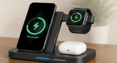 10. ๐ฅ๐ฎ๐ฆ๐ซ๐๐ฌ๐ค๐ข๐งโข 3-in-1 Wireless Charging Station