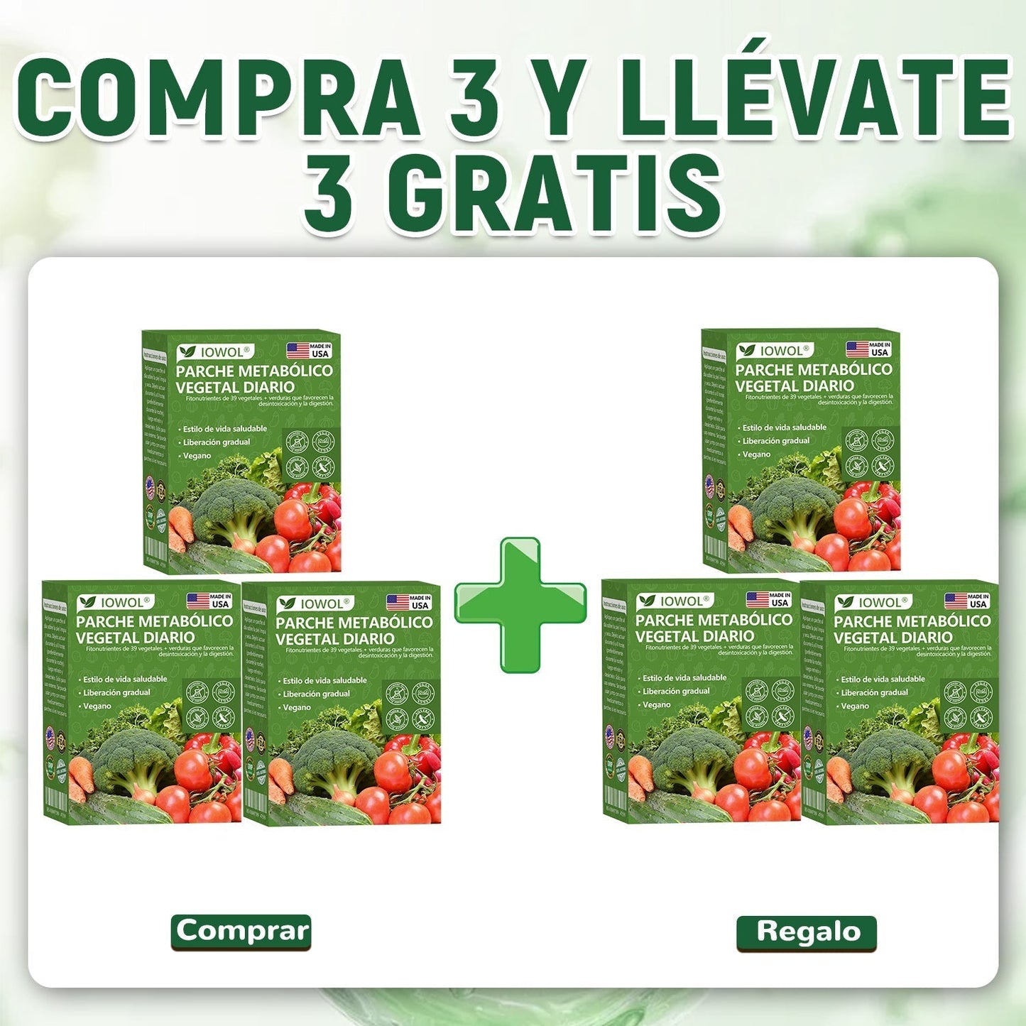 50%🥦𝐓𝐢𝐞𝐧𝐝𝐚 𝐎𝐟𝐢𝐜𝐢𝐚𝐥 |  𝐈𝐎𝐖𝐎𝐋® 𝐏𝐚𝐫𝐜𝐡𝐞𝐬 𝐌𝐞𝐭𝐚𝐛ó𝐥𝐢𝐜𝐨𝐬 𝐃𝐢𝐚𝐫𝐢𝐨𝐬 𝐜𝐨𝐧 𝐞𝐱𝐭𝐫𝐚𝐜𝐭𝐨𝐬 𝐨𝐫𝐠á𝐧𝐢𝐜𝐨𝐬 𝐝𝐞 𝟑𝟗 𝐯𝐞𝐫𝐝𝐮𝐫𝐚𝐬 𝐲 𝐡𝐨𝐣𝐚𝐬 𝐯𝐞𝐫𝐝𝐞𝐬 𝐩𝐚𝐫𝐚 𝐝𝐞𝐬𝐢𝐧𝐭𝐨𝐱𝐢𝐜𝐚𝐜𝐢ó𝐧, 𝐝𝐢𝐠𝐞𝐬𝐭𝐢ó𝐧, 𝐫𝐞𝐢𝐧𝐢𝐜𝐢𝐨 𝐦𝐞𝐭𝐚𝐛ó𝐥𝐢𝐜𝐨 𝐲 𝐞𝐧𝐞𝐫𝐠í𝐚 𝐝𝐮𝐫𝐚𝐧𝐭𝐞 𝐭𝐨𝐝𝐨 𝐞𝐥 𝐝í𝐚.