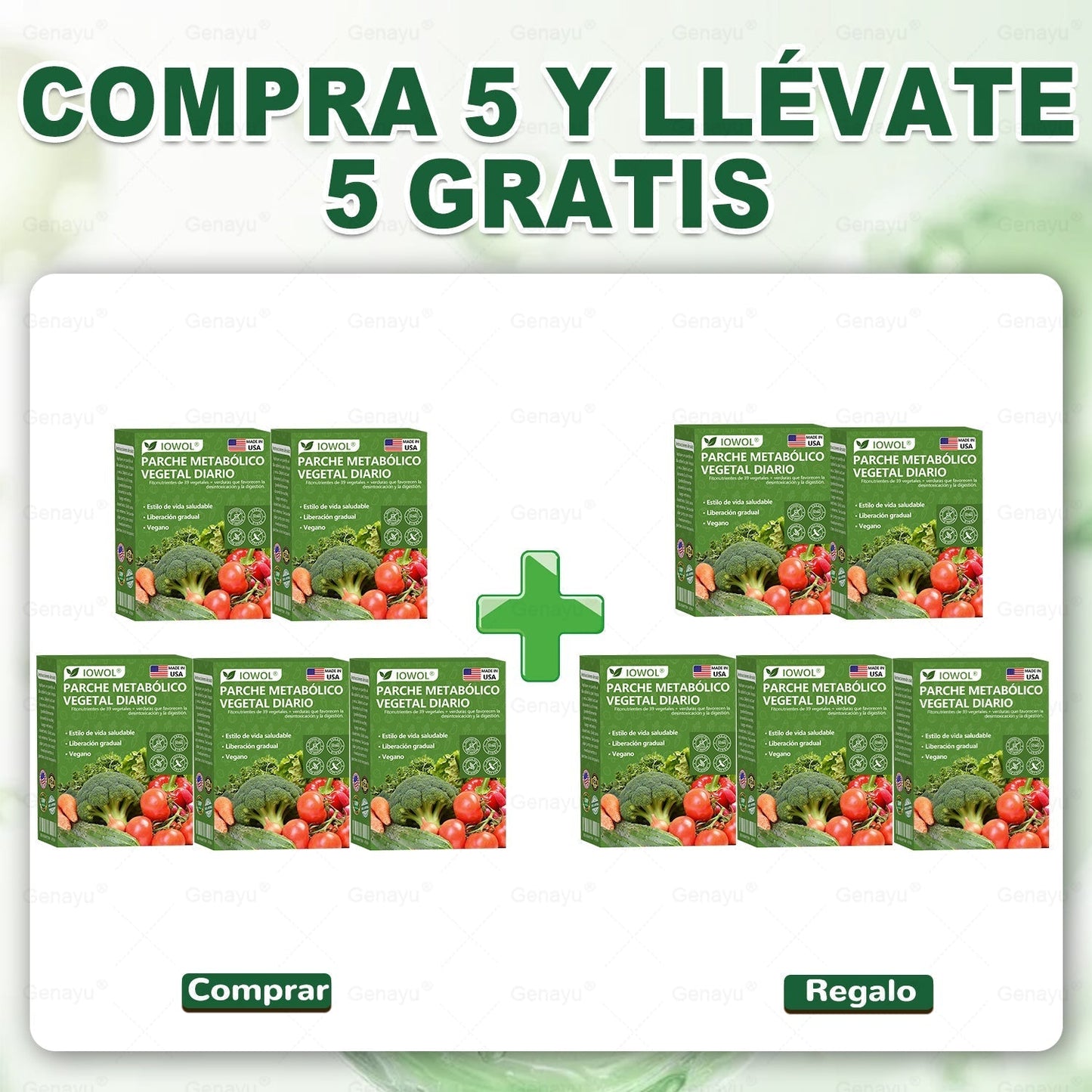 50%🥦𝐓𝐢𝐞𝐧𝐝𝐚 𝐎𝐟𝐢𝐜𝐢𝐚𝐥 |  𝐈𝐎𝐖𝐎𝐋® 𝐏𝐚𝐫𝐜𝐡𝐞𝐬 𝐌𝐞𝐭𝐚𝐛ó𝐥𝐢𝐜𝐨𝐬 𝐃𝐢𝐚𝐫𝐢𝐨𝐬 𝐜𝐨𝐧 𝐞𝐱𝐭𝐫𝐚𝐜𝐭𝐨𝐬 𝐨𝐫𝐠á𝐧𝐢𝐜𝐨𝐬 𝐝𝐞 𝟑𝟗 𝐯𝐞𝐫𝐝𝐮𝐫𝐚𝐬 𝐲 𝐡𝐨𝐣𝐚𝐬 𝐯𝐞𝐫𝐝𝐞𝐬 𝐩𝐚𝐫𝐚 𝐝𝐞𝐬𝐢𝐧𝐭𝐨𝐱𝐢𝐜𝐚𝐜𝐢ó𝐧, 𝐝𝐢𝐠𝐞𝐬𝐭𝐢ó𝐧, 𝐫𝐞𝐢𝐧𝐢𝐜𝐢𝐨 𝐦𝐞𝐭𝐚𝐛ó𝐥𝐢𝐜𝐨 𝐲 𝐞𝐧𝐞𝐫𝐠í𝐚 𝐝𝐮𝐫𝐚𝐧𝐭𝐞 𝐭𝐨𝐝𝐨 𝐞𝐥 𝐝í𝐚.